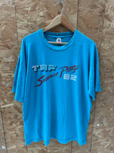 Vintage Single Stitch T-Shirt XL Teal Summer Party 92 Graphic Tee